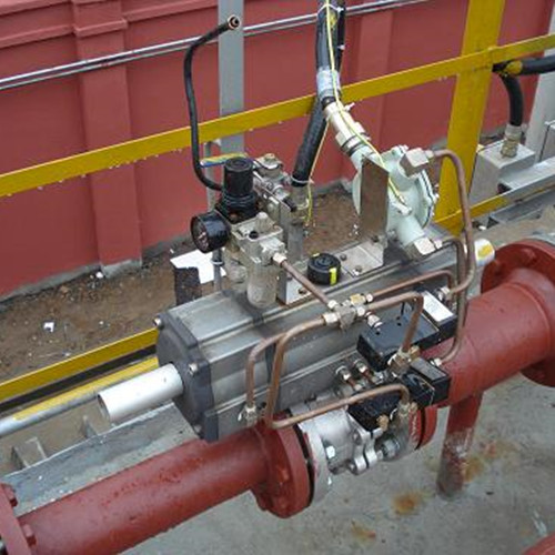 Pneumatic ball valves for natural gas plant