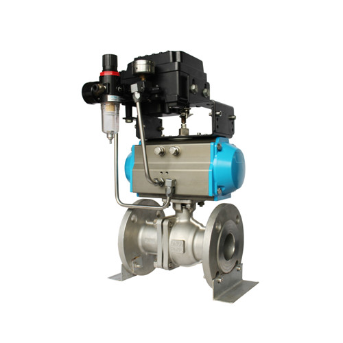 Air actuated ball valve