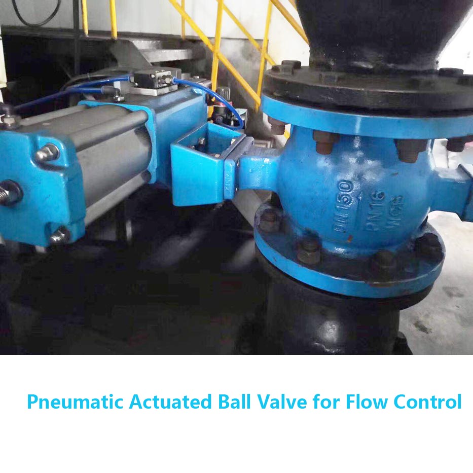 Pneumatic segment V notch ball valve cast steel for steam