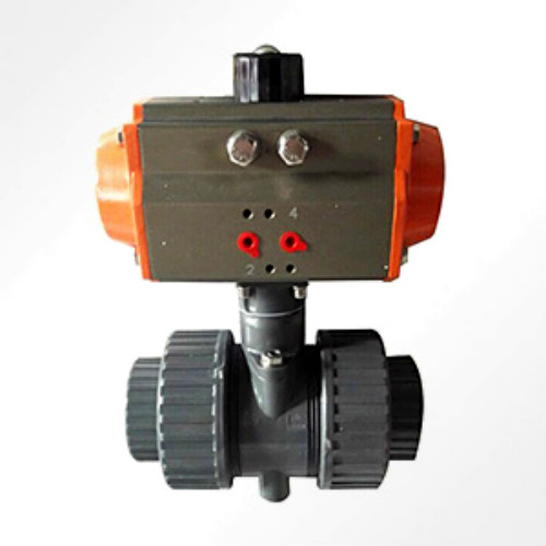 Pneumatic plastic PVC ball valve 