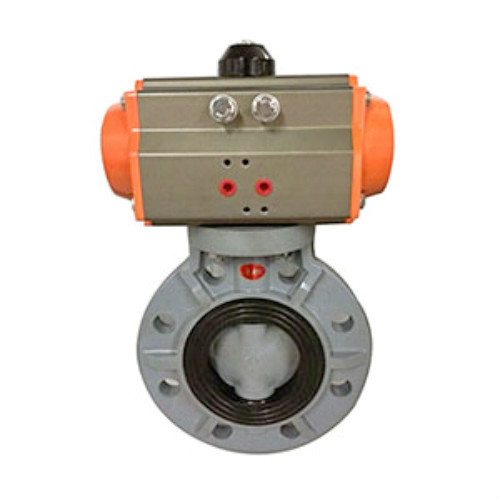 Pneumatic UPVC plastic butterfly valves