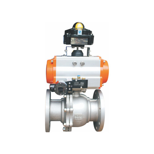 Pneumatic floating ball valves with rack and pinion type actuator 