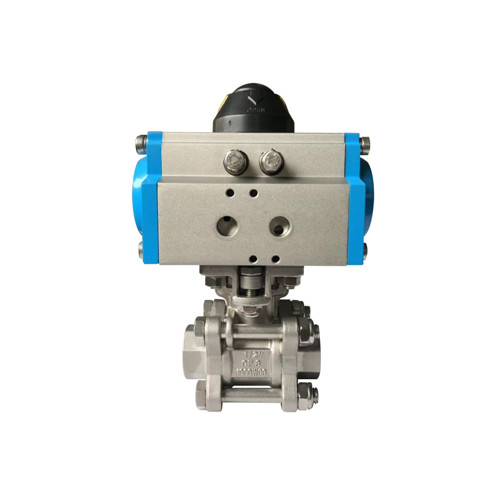 Pneumatic thread end ball valve