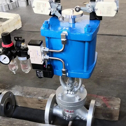 Pneumatic globe valves T type