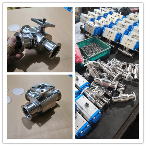 pneumatic sanitary ball valves CF8