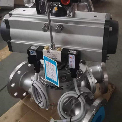 Pneumatic diversion type ball valves