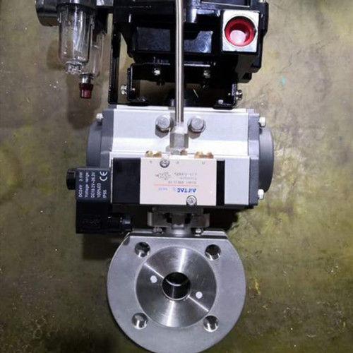 pneumatic wafer ball valves SS304