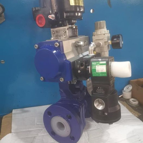 Pneumatic actuated PFA lined ball valves