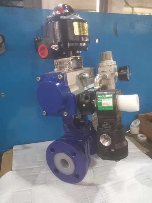Pneumatic actuated PFA lined ball valves