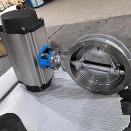 pneumatic double offset butterfly valve