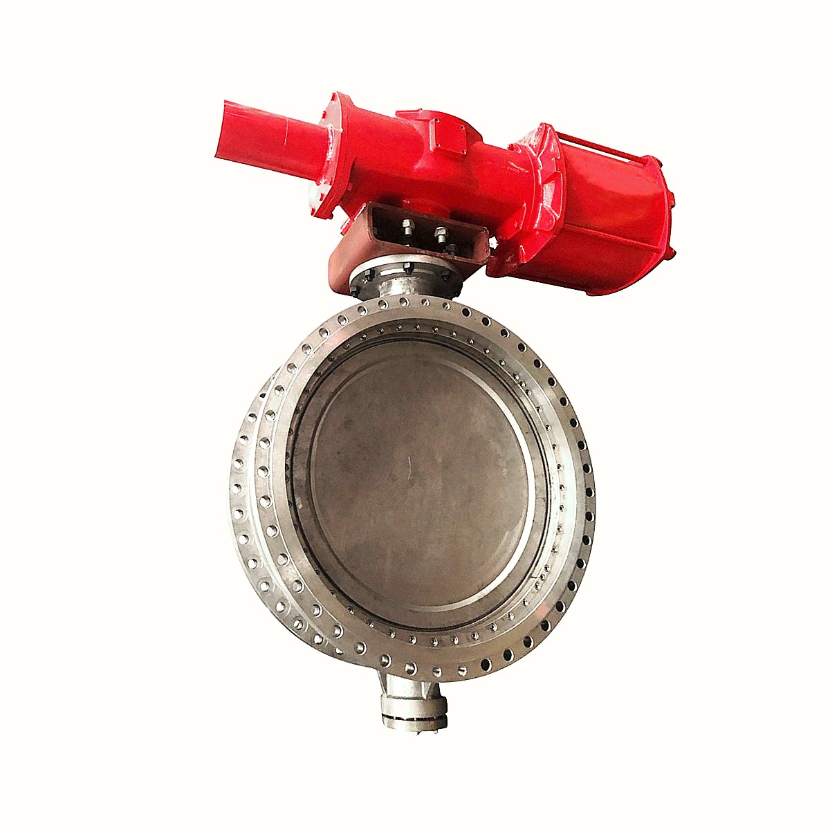 Pneumatic flanged butterfly valve