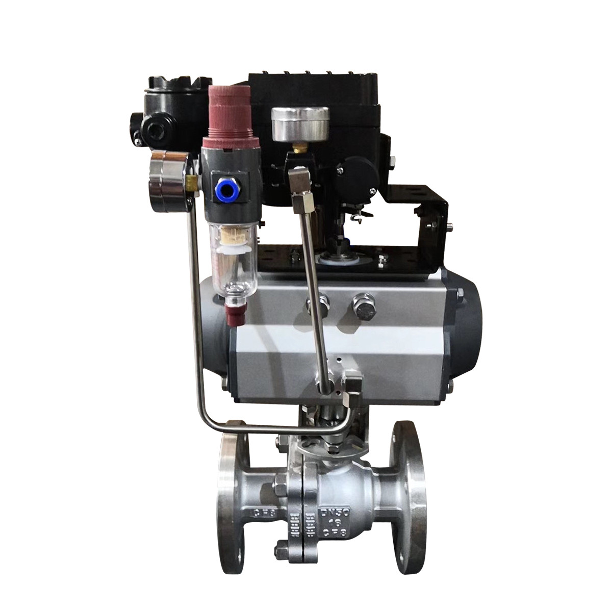 pneumatic actuated regulating ball valve with EP positioner