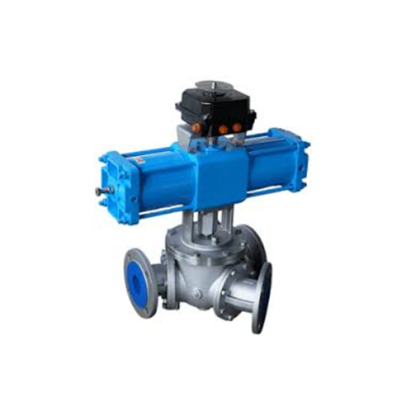 Pneumatic diverter 120 degree ball valve for powder and granular conveying