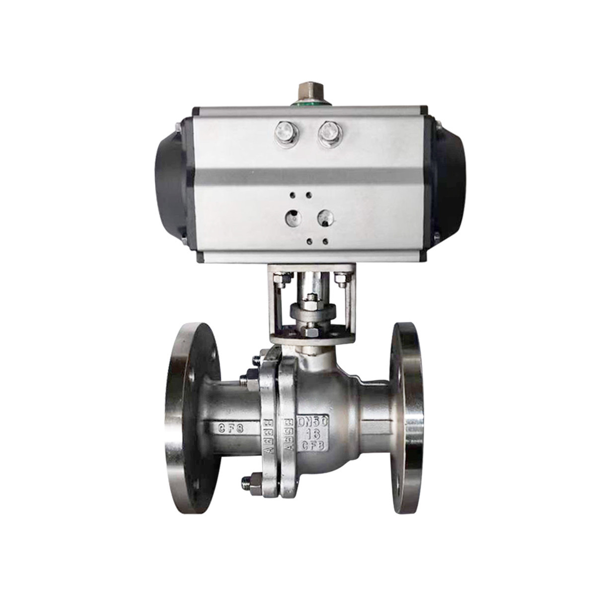 Pneumatic flanged ball valve