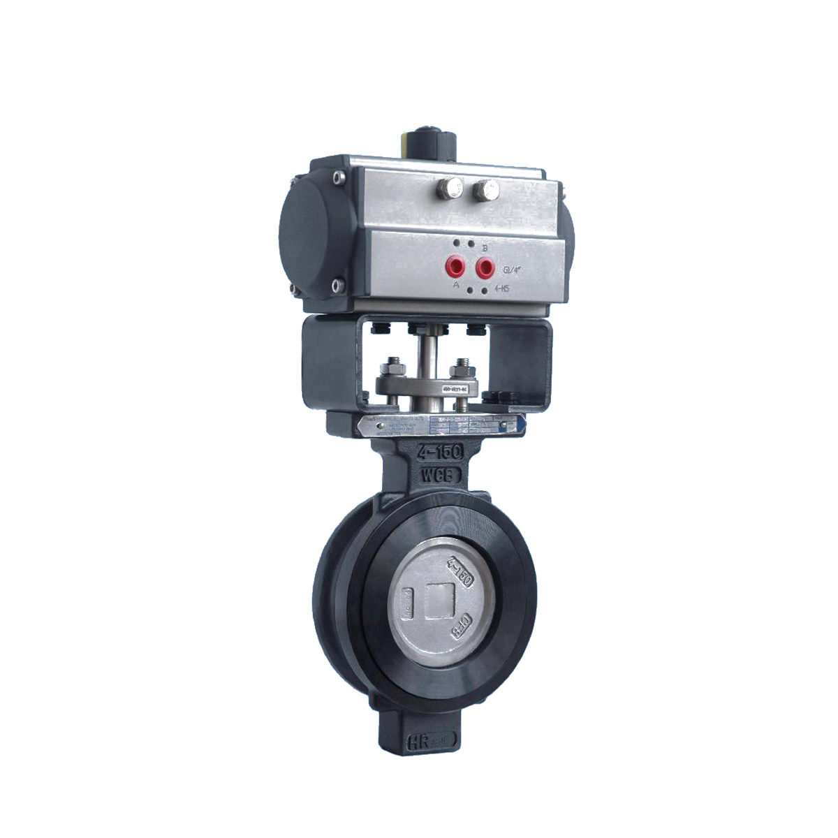 Pneumatic high performance butterfly valve