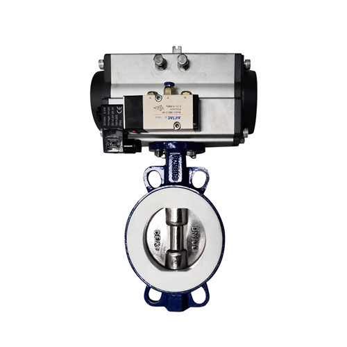 Pneumatic butterfly valve for acid resistance