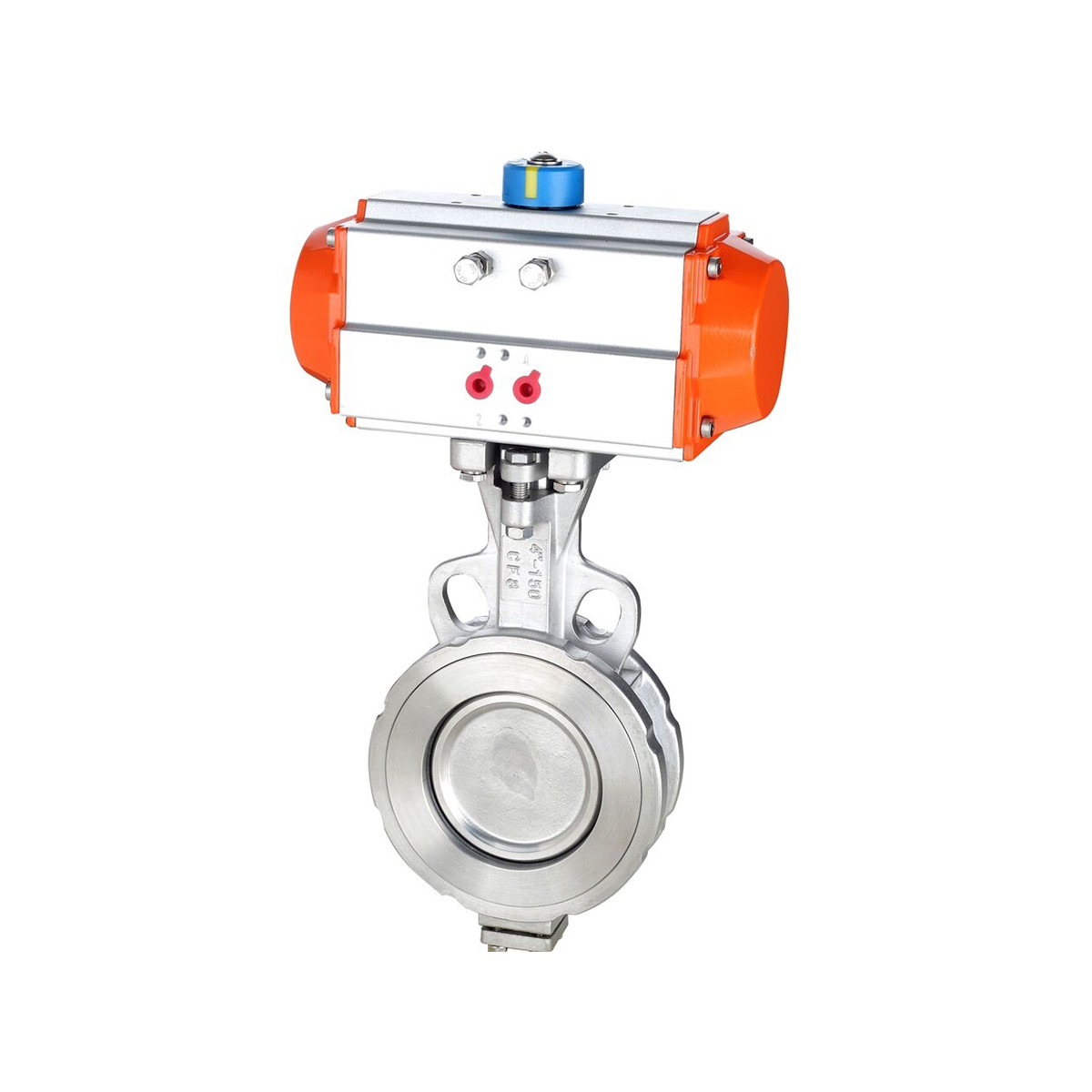 Pneumatic double offset butterfly valve