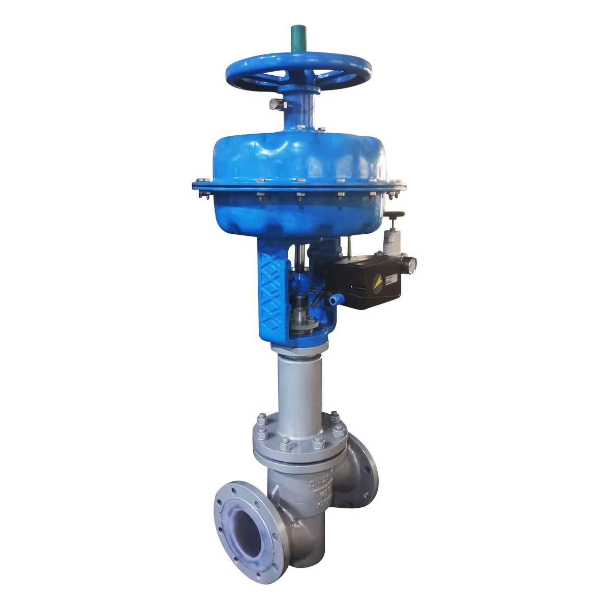 Bellow type control valve with pneumatic actuator